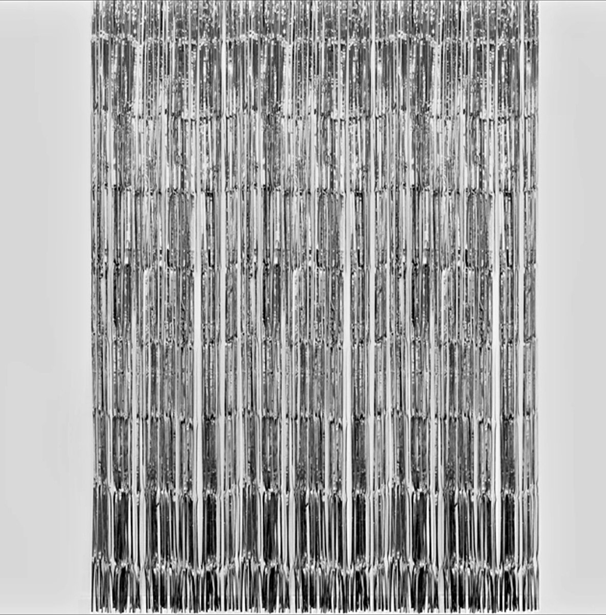 2 x Glittergordijn Zilver (100x200cm x stuk)| Feestje Muur Gordijnen /Foil Fringe curtain/Foto Zone/Feest Versiering/ Deurgordijn/ Party Decoratie / Feestartikele /Kerst/ Halloween/ Moederdag/ Nieuwe Jaar/ Baby Shower/